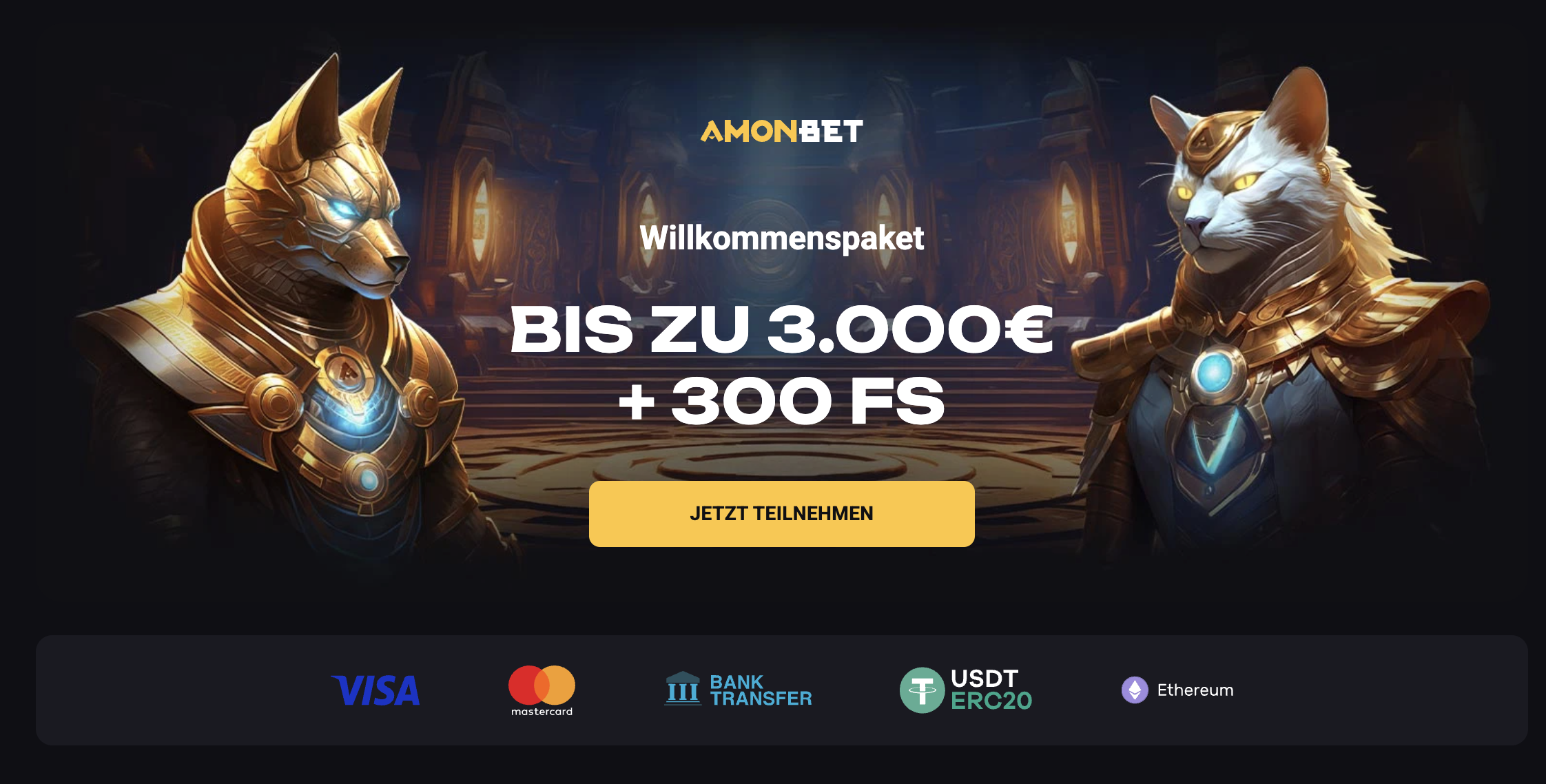 Amonbet welkomstpakket tot 3000 euro